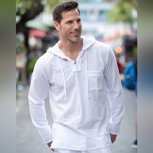 Cotton Natural Men's White Tuscany Hoodie - XXL